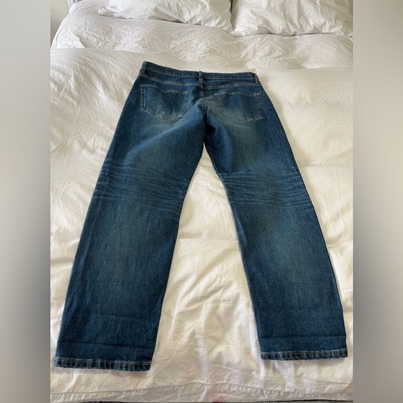 Everlane Jeans Mens 35x30 Blue Denim Slim Fit Straight Leg Stretch - Picture 7 of 8
